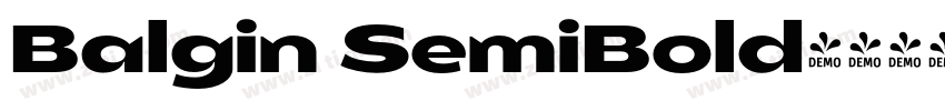 Balgin SemiBold字体转换